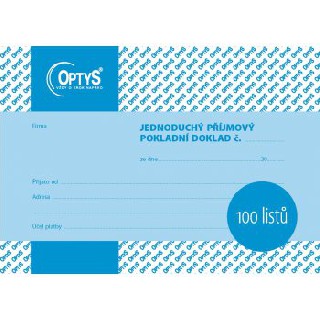 Jednoduchý příjmový pokladní doklad